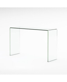 Simplie Fun cadyn Clear 12Mm Tempered Glass Console Table