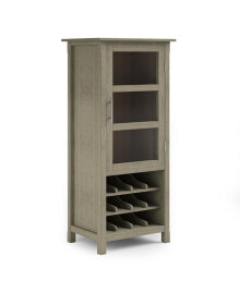 Simpli Home avalon Solid Wood High Storage Wine Rack Cabinet