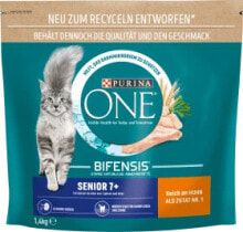 Купить сухие корма для кошек PURINA ONE: Trockenfutter Katze mit Huhn, Senior, 1,4 kg