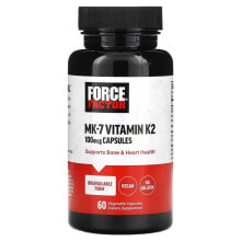 MK-7 Vitamin K2, 100 mcg, 60 Vegetable Capsules