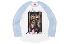 Купить мужские футболки и майки Supreme: Футболка Supreme SS20 Week 11 Dog Raglan LS Top T SUP-SS20-582