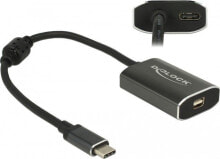 Stacja/replikator Delock USB-C - DisplayPort Mini + USB-C Czarny (62990)