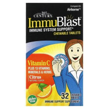 Витамин C 21st Century, ImmuBlast, витамин C, с цитрусовым вкусом, 32 жевательные таблетки