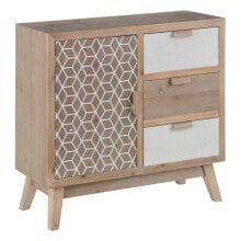 Occasional Furniture KENSY White Natural Fir wood Pine MDF Wood 76,5 x 30 x 72 cm