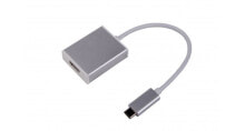 Компьютерные разъемы и переходники USB-C 3.1 Тип-C мужской, HDMI 2.0 Женский, Алюминий, 150 мм, 20 г