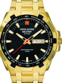Swiss Alpine Military 7078.9117 Chronograph Mens Watch 45mm 10ATM