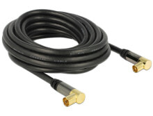Комплектующие для сетевого оборудования deLOCK 88917 коаксиальный кабель 5 m IEC RG-6/U Черный