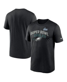 Nike men's Black Philadelphia Eagles Super Bowl LVII Team Logo Lockup T-shirt