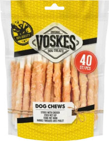 Купить лакомства для собак Voskes: Kausnack Hund, Sticks mit Huhn, 40 St