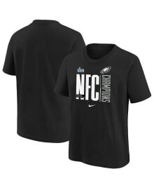 Youth Boys Black Philadelphia Eagles 2022 NFC Champions Iconic T-shirt