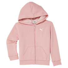 Puma Fleece Sherpa Lined Full Zip Hoodie Infant Girls Pink Casual Outerwear 8583