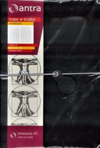 Купить школьные блокноты Antra: Antra Notes A5 Kratka Renesans Czarny