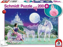 Детские развивающие пазлы schmidt Spiele Puzzle 200 Jednorożec + pluszowy brelok G3