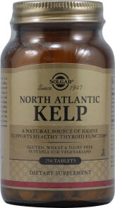 Витамины и БАДы для нормализации гормонального фона Solgar North Atlantic Kelp Североатлантические водоросли 250 таблеток