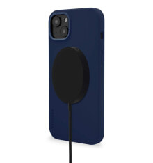 MagSafe Silikon Backcover für iPhone 14 Plus blau