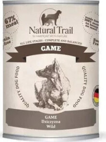 Купить влажные корма для собак Natural Trail: Natural Trail NATURAL TRAIL PIES pusz.800g GAME /6