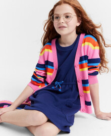 Купить детские свитеры и кардиганы для девочек Epic Threads: Girls Preppy Striped Cardigan, Created for Macy's