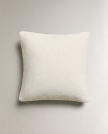 Plain faux fur cushion cover