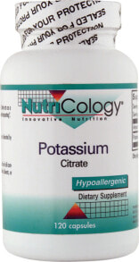 Калий NutriCology Potassium Citrate Цитрат калия 120 капсул