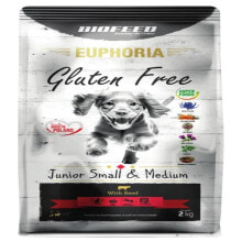 BIOFEED Euphoria gluten free junior small & medium beef dog food 2 kg