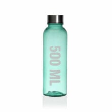Water bottle Versa Green 500 ml Steel polystyrene 6,5 x 21,5 x 6,5 cm