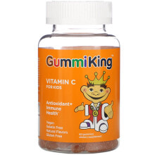 Витамин С Гумми Кинг, витамин C для детей, 60 жевательных таблеток