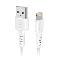 SBS TECABLEUSBIP589W - 1 m - Lightning - USB A - Male - Male - White