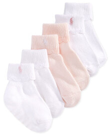 Polo Ralph Lauren ralph Lauren Baby Girls Low Cut Logo Socks, Pack of 3