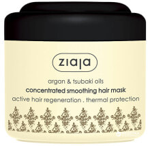Маски и сыворотки для волос Ziaja Concentrated Smoothing Hair Mask Разглаживающая маска с маслом арганы и маслом цубаки для сухих и поврежденных волос 200 мл