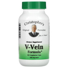 Растительные экстракты и настойки christopher's Original Formulas, V-Vein Formula, 500 mg, 100 Vegetarian Caps