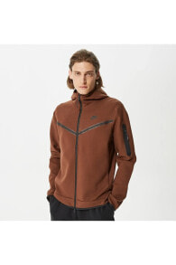 Sportswear Tech Fleece Hoodie Full-Zip Wildrunner Erkek Kahverengi Sweatshirt CU4489-259