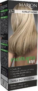 Краска для волос marion Natural Styl Color Cream No.694 Стойкая питательная краска для волос с протеинами шелка, оттенок пепельный блонд