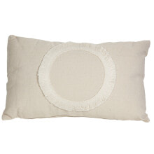 Cushion Romimex White With tassles 30 x 10 x 50 cm