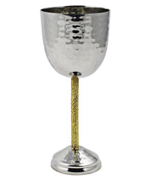 Classic Touch hammered Stainless Steel Kiddush Cup