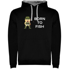 Спортивная одежда, обувь и аксессуары KRUSKIS Born To Fish Two-Colour Hoodie