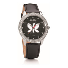Женские наручные часы Женские наручные часы с черным кожаным ремешком Folli Follie WF9A036SPK ( 36 mm)