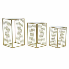 Set of 3 small tables DKD Home Decor Golden 40 x 40 x 70 cm