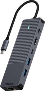 Купить компьютерные разъемы и переходники Rapoo: Stacja/replikator Rapoo USB-C (UCM-2002)