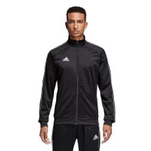 Мужская олимпийка спортивная на молнии черная Adidas Core 18 PES JKT M CE9053