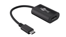 Goobay 38530 кабельный разъем/переходник USB-C DisplayPort Черный