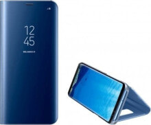 чехол книжка пластмассовый синий Samsung S21 Clear View