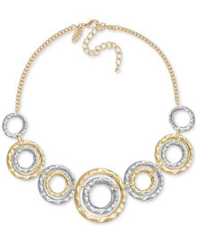 Купить кулоны и подвески Style & Co.: Style & Co two-Tone Hammered Link Statement Necklace, 18" + 3" extender, Created for Macy's