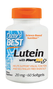 Лютеин, зеаксантин doctor's Best Lutein with FloraGLO Лютеин Без ГМО / без глютена / без сои - 20 мг - 60 гелевых капсул