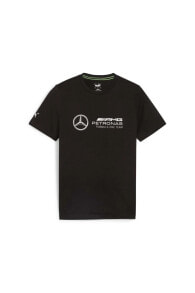 623762-01 MAPF1 ESS Logo Tee Mercedes Team Erkek T-Shirt SİYAH