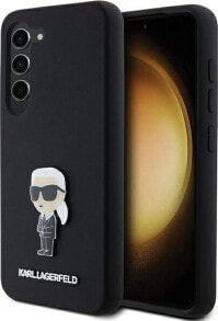 Karl Lagerfeld Etui Karl Lagerfeld KLHCS23SSMHKNPK Samsung Galaxy S23 Silicone Ikonik Metal Pin czarny/black