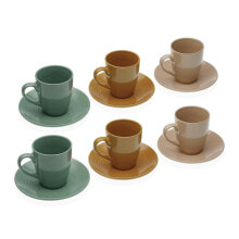 Set of 6 teacups with plates Versa Ceramic