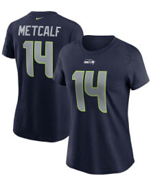 Women's DK Metcalf College Navy Seattle Seahawks Name Number T-shirt