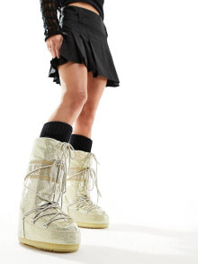 Купить женская обувь Moon Boot: Moon Boot high ankle snow boots in gold