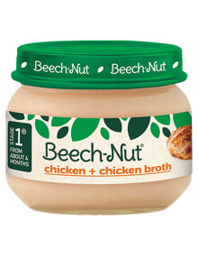 Детское пюре Детское пюре Beech-Nut 10 шт, от 4 месяцев и старше, курино-куриный бульон