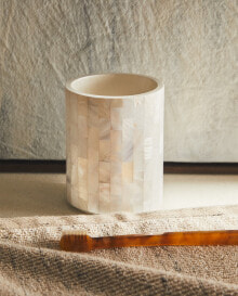 Mother-of-pearl toothbrush holder